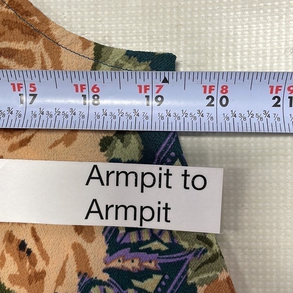 Umgee Dress Floral Cold Shoulder Green Brown Tan Size Small - Picture 11 of 15